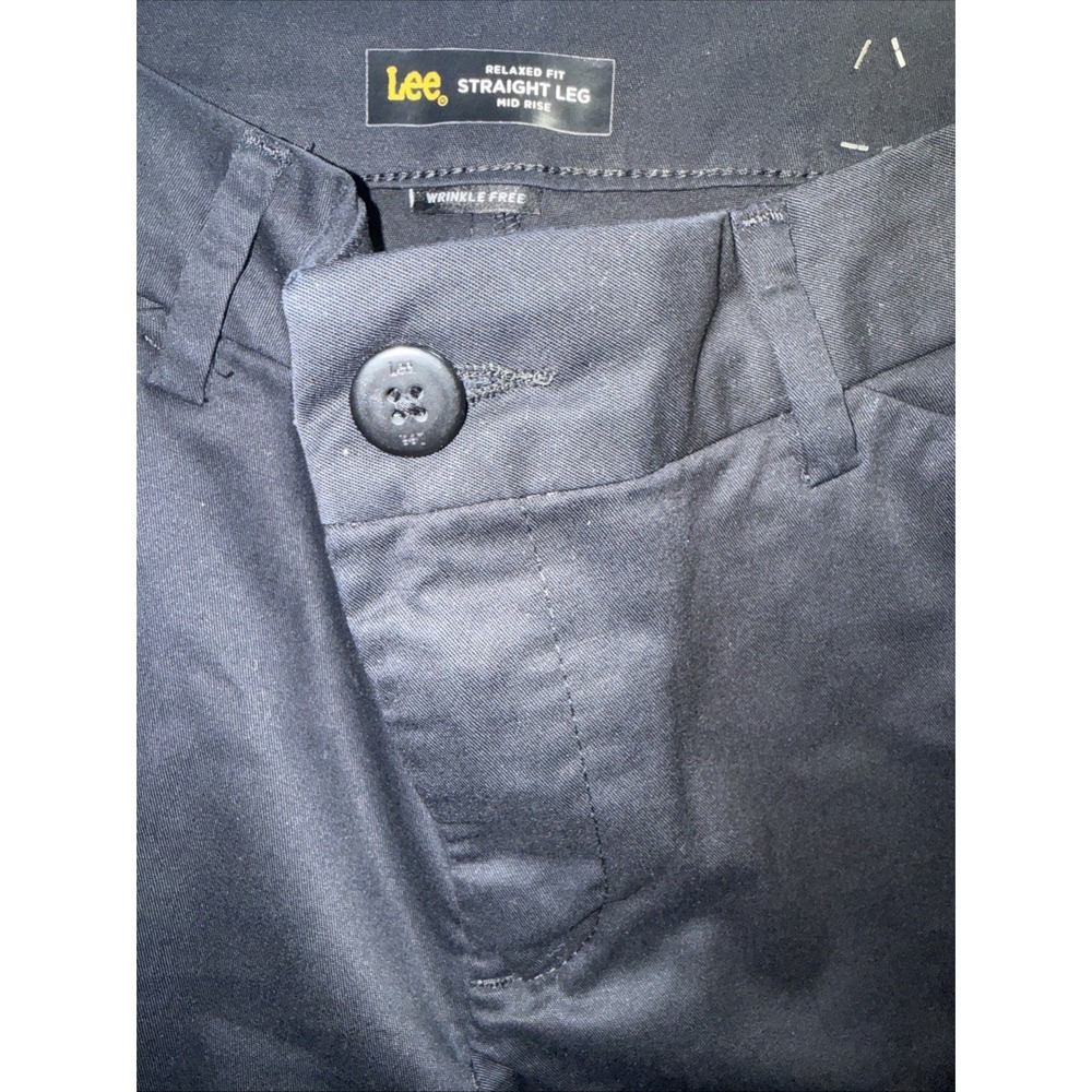 Lee Flex Motion Straight Leg Women's Black Pants Size‎ 12 Short - Picture 3 of 6